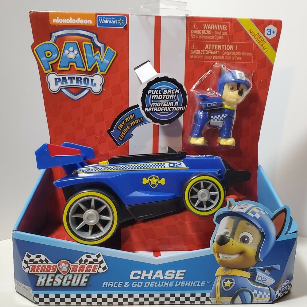 Paw Patrol Ready Race Rescue - Chase Race & Go Deluxe Vehicle New Car Pull Back